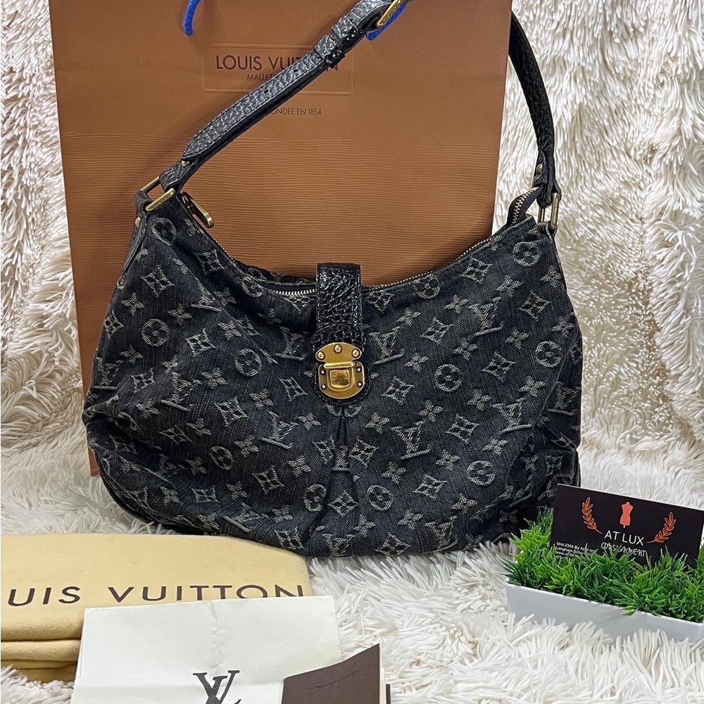 SOLD Authentic LOUIS VUITTON MAHINA XS DENIM MONOGRAM HOBO TOTE